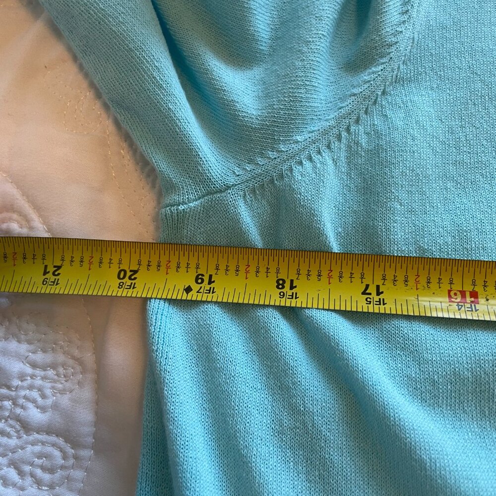 Chicos cardigan sweater button plus cami aqua blue  size 0 and 1 *READ* med set - Picture 8 of 12